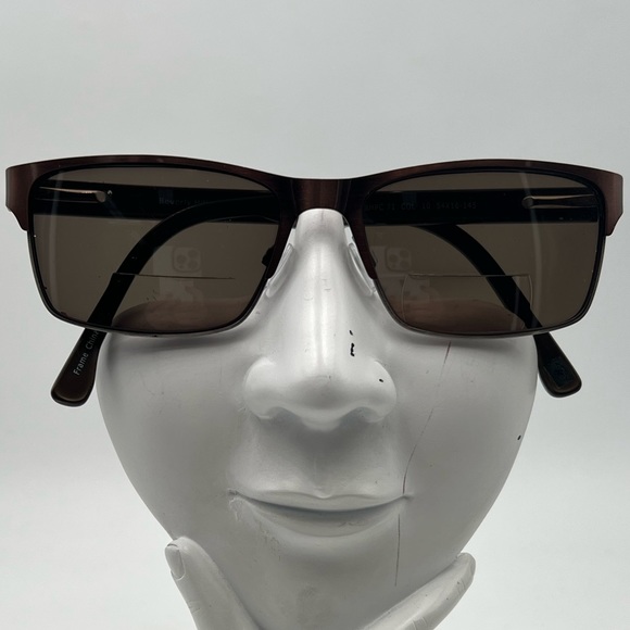 Beverly Hills Polo Club BHPC71 Brown Rectangular Sunglasses Frames - Picture 1 of 5